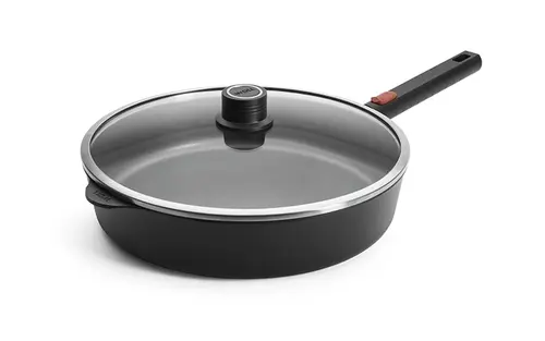 Eco Logic QXR - Głęboka patelnia tytanowa z powłoką nieprzywierającą PFAS Free Ø 32 cm, odpinany uchwyt z tworzywa, WOLL