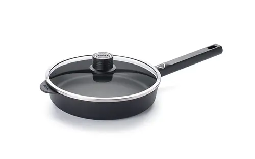 Eco Logic QXR - Patelnia tytanowa z powłoką nieprzywierającą PFAS Free Ø 24 cm, uchwyt z tworzywa, WOLL