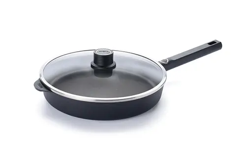Eco Logic QXR - Patelnia tytanowa z powłoką nieprzywierającą PFAS Free Ø 28 cm, uchwyt z tworzywa, WOLL