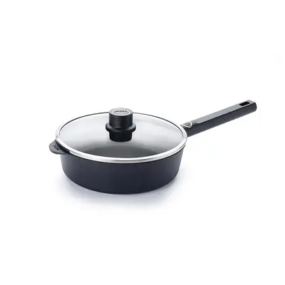 Eco Logic QXR - Głęboka patelnia tytanowa z powłoką nieprzywierającą PFAS Free Ø 24 cm, uchwyt z tworzywa, WOLL