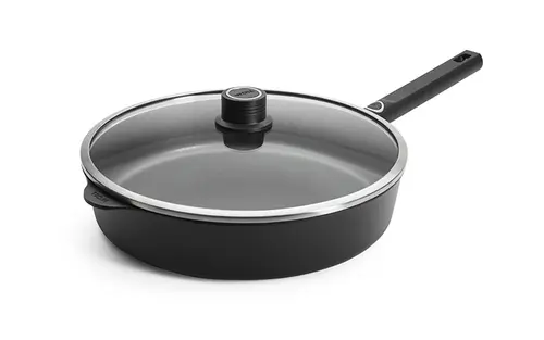 Eco Logic QXR - Głęboka patelnia tytanowa z powłoką nieprzywierającą PFAS Free Ø 32 cm, uchwyt z tworzywa, WOLL