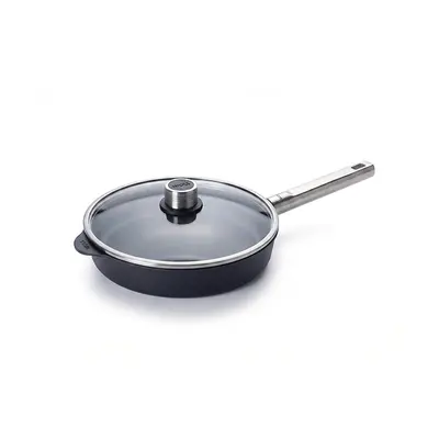 Eco Logic QXR PRO - Patelnia tytanowa z powłoką nieprzywierającą PFAS Free Ø 24 cm, stalowy uchwyt, WOLL