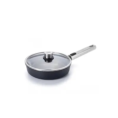 Eco Logic QXR PRO - Patelnia tytanowa z powłoką nieprzywierającą PFAS Free Ø 20 cm, odpinany stalowy uchwyt, WOLL