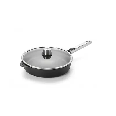 Eco Logic QXR PRO - Patelnia tytanowa z powłoką nieprzywierającą PFAS Free Ø 24 cm, odpinany stalowy uchwyt, WOLL