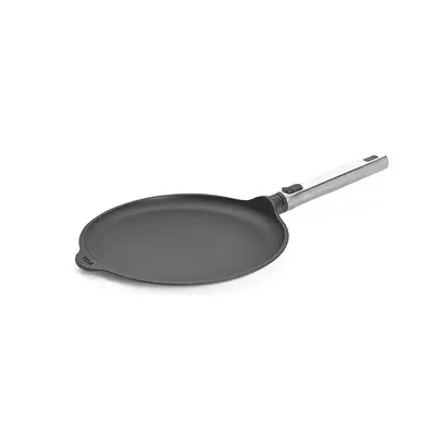 Eco Logic QXR PRO - Tytanowa patelnia do naleśników z powłoką nieprzywierającą PFAS Free, Ø 26 cm, odpinany stalowy uchwyt, WOLL